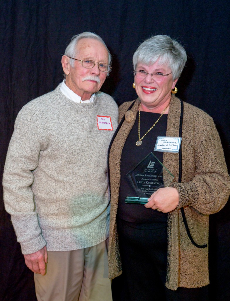 Linda Kirkpatrick, Lifetime Leadership Award, with her husband John