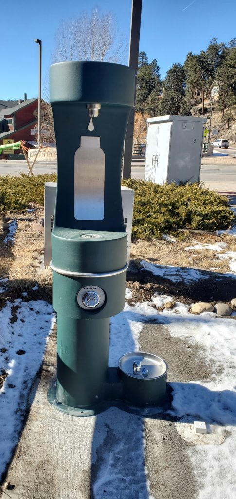 Water filling station installed January 2021